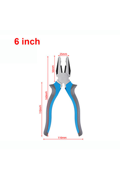 choice2 A 8''/6”Universal Multifunctional Diagonal Pliers Needle Nose Pliers ...