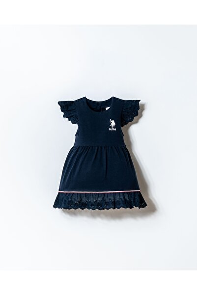 U.S. Polo Assn. Kız Bebek Navy Elbise