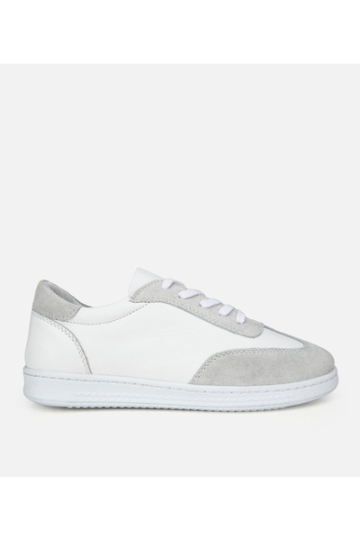 Hotiç Women's Leather White Flat Sneakers