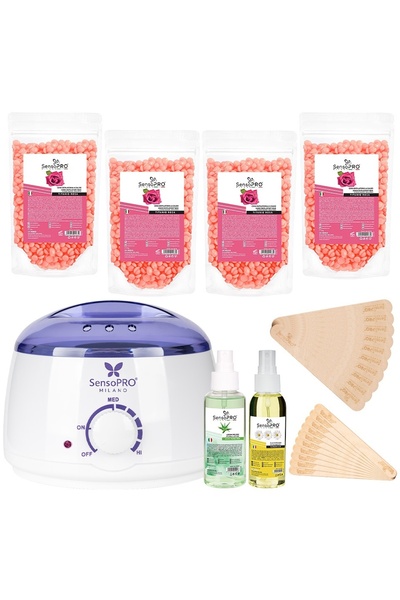 SensoPRO Milano Kit de epilare cu ceară Total Rose Skin, SensoPRO Milano