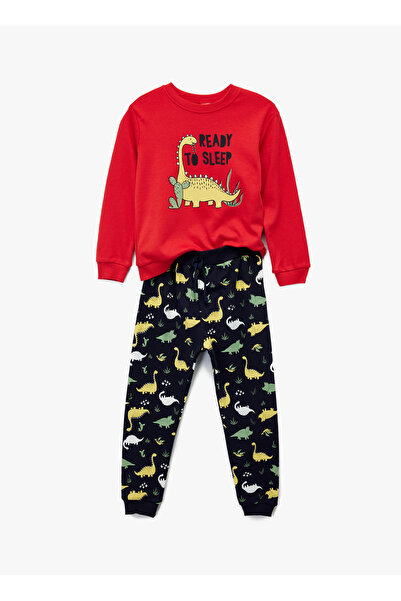 Koton Kırmızı Unisex Bebek Baskılı Pijama Takımı 6WMB10062TK-A