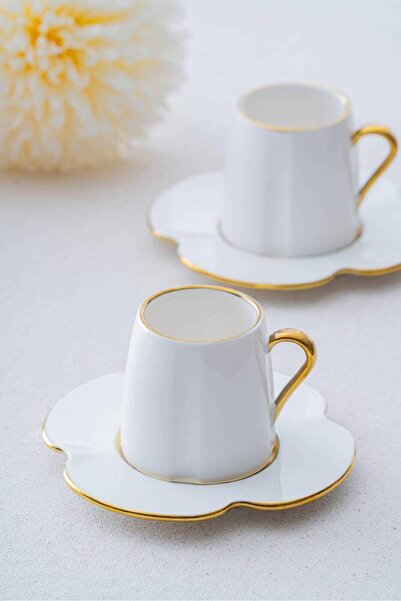 ACAR Lotus Duo Coffee Cup Set for 2 People - 90 ml Sct-06173