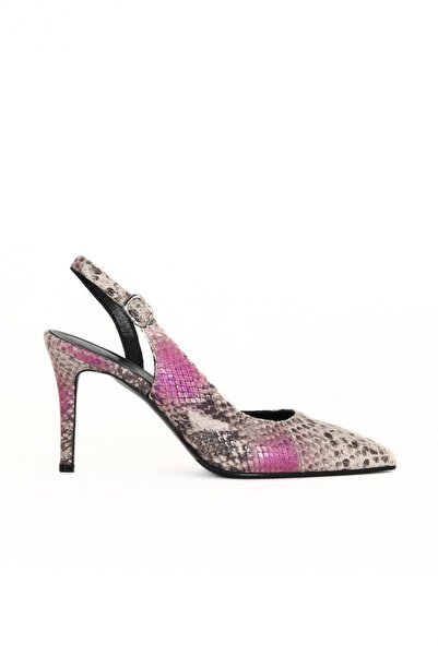 Bueno Shoes حذاء بكعب نسائي باللون الوردي الأفعى 33wg7669