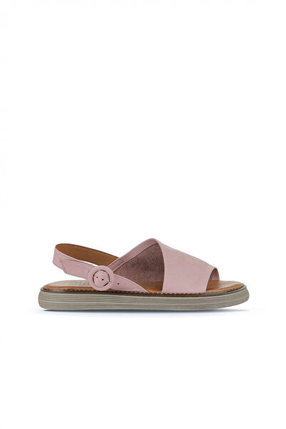 Bueno Shoes Gül Kurusu Deri Kadın Düz Sandalet 01wy6609
