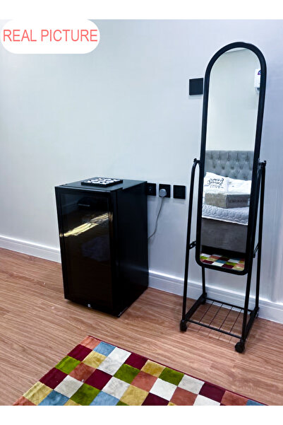 M SMART Simple And Elegant Mirror With Sturdy Stand, Black frame - 30W x 160L cm