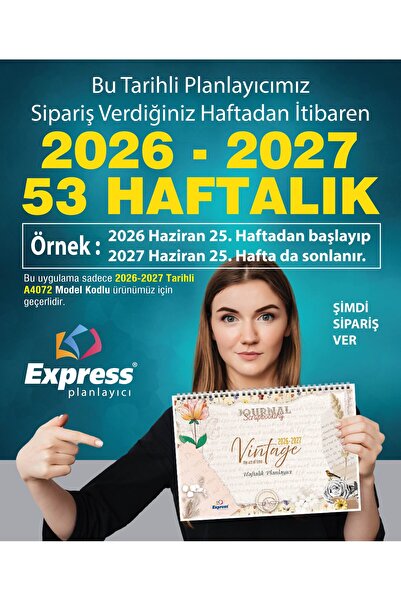 Express تقويم 2026 بحجم A4، مخطط أسبوعي لمدة 53 أسبوعًا، مجلة كلاسيكية (مستوح...