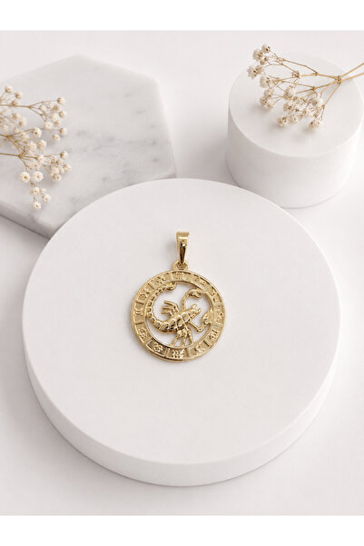 XUPING JEWELRY Akrep Burcu Altın Kaplama Madalyon Kolye Ucu - Zodyak Astroloj...