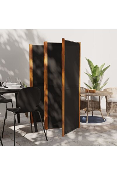 Concept Paravan de cameră cu 5 panouri, negru, 350x180 cm