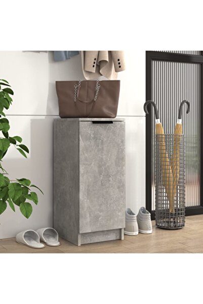 Concept Pantofar, gri beton, 30x35x70 cm, lemn compozit