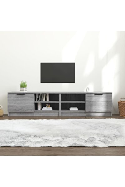 Concept Comodă TV, 2 buc., Sonoma gri, 80x35x36,5 cm, lemn prelucrat