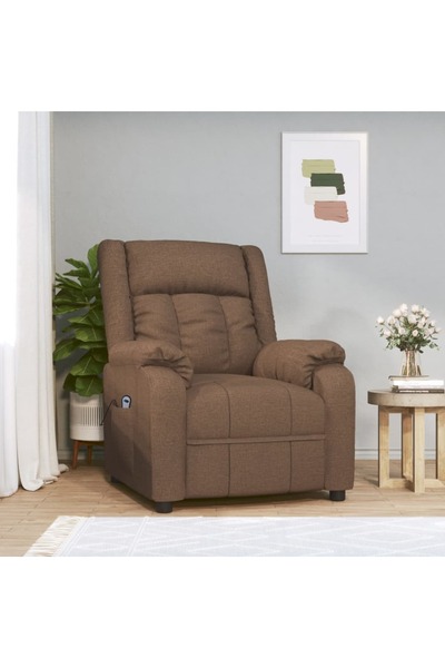 Concept Fotoliu rabatabil electric, maro, material textil