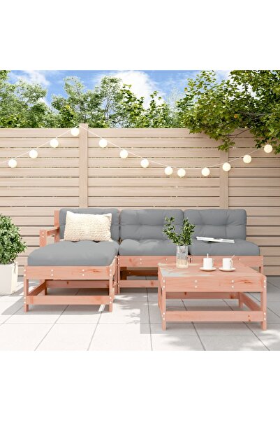 Concept Set mobilier de grădină cu perne, 5 piese, lemn masiv douglas