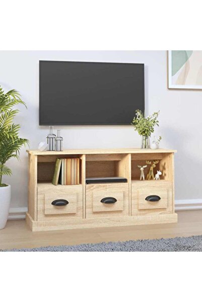 Concept Comodă TV, stejar sonoma, 100x35x50 cm, lemn prelucrat