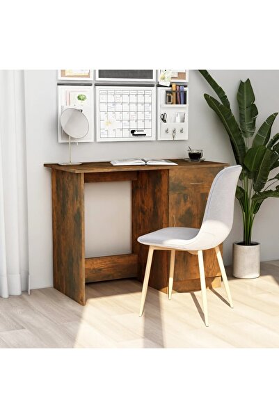 Concept Birou, stejar fumuriu, 100x50x76 cm, lemn prelucrat