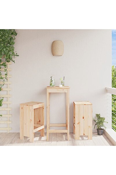 Concept Taburete de bar, 2 buc., 40x36x75 cm, lemn masiv de pin