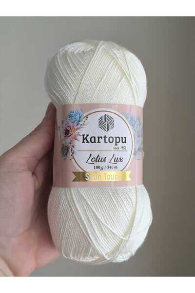 Kartopu Lotus Lux Simli K019 Ekru Lot 73523