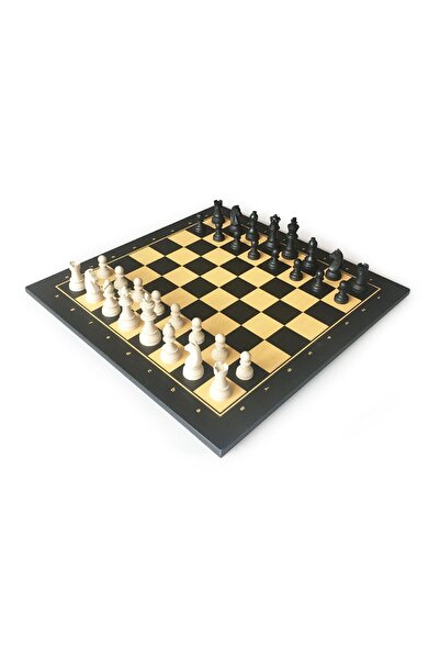 Star Oyun Star Polyester Coated Chess Set Black 54X54 cm