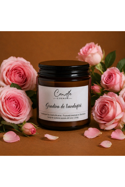 Candle Corner Lumânare parfumată din ceară de soia 100g, recipient din sticlă...