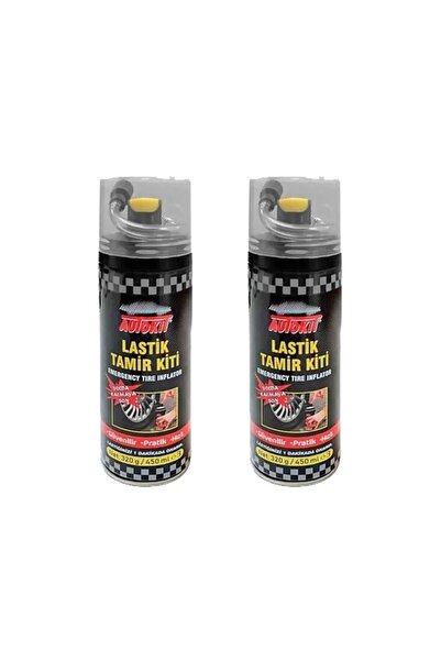 Autokit 2 Adet Lastik Tamir Köpüğü Sprey Kiti 450 Ml-acil Lastik Şişirici