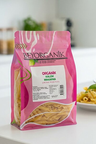 BEYORGANİK Organik Kalem Makarna  500gr  (AFLATOKSİN ve PESTİSİT ANALİZLİ)