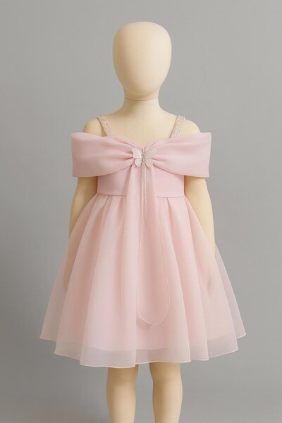 Miss Hely Girls Kids KIZ ÇOCUK 3054 KELEBEK ABİYE GKMH0031