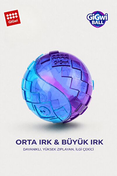 Gigwi Ball Originals Özel Dokulu & Sesli Köpek Oyun Topu - Tekli Paket - Orta...