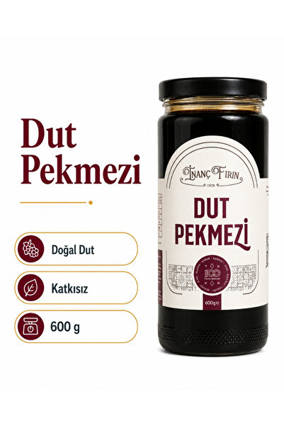 İNANÇ FIRIN Doğal Dut Pekmezi 600 gr - Şeker İlavesiz & Geleneksel Üretim