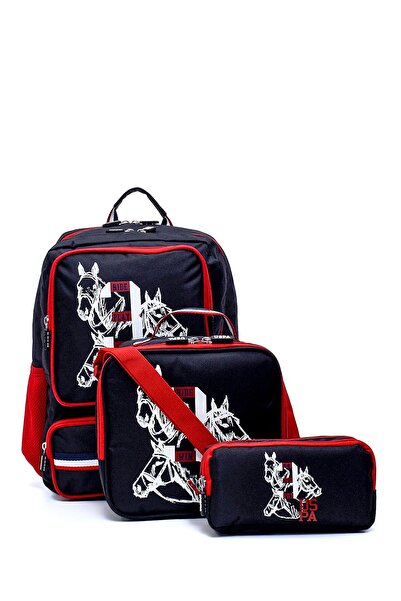 U.S. Polo Assn. يو إس بولو. أسن. مجموعة حقائب مدرسية للأولاد PLSET091110