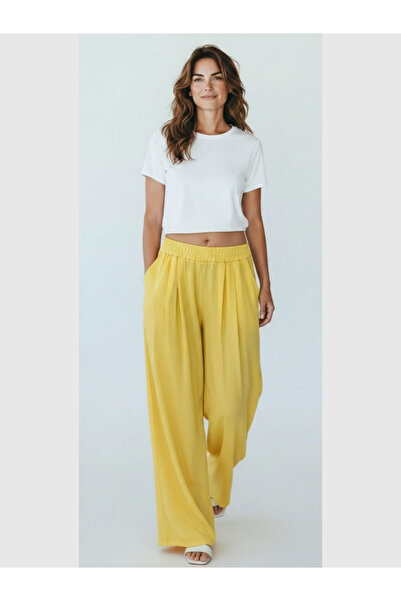 MODA Women's Silky Soft Flowy Fabric Elastic Waist Extra Loose Wide Leg Wide ...