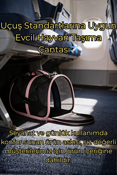 VİGİ STORE VG Flybag Yırtılmaz Fileli Kedi ve Köpek Taşıma Çantası | Kabin Bo...