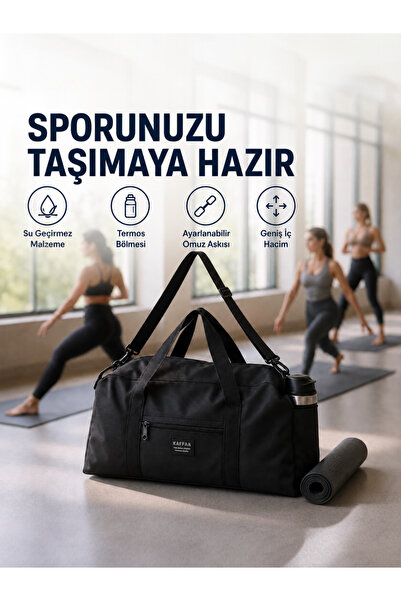 KAFFAA Unisex Uzun Askılı Termos Bölmeli Kadın Ve Erkek Kullanabilir Seyahat ...