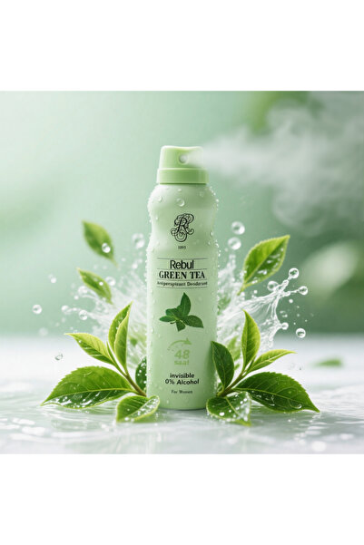Rebul Green Tea Alkolsüz Kadın Deodorant 150 ml - Yeşil Çay Ferahlığı ve Tam ...