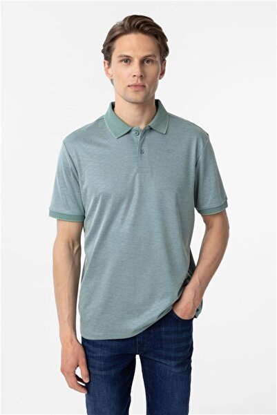 SÜVARİ Yeşil Regular Baskılı Polo Yaka Tişört