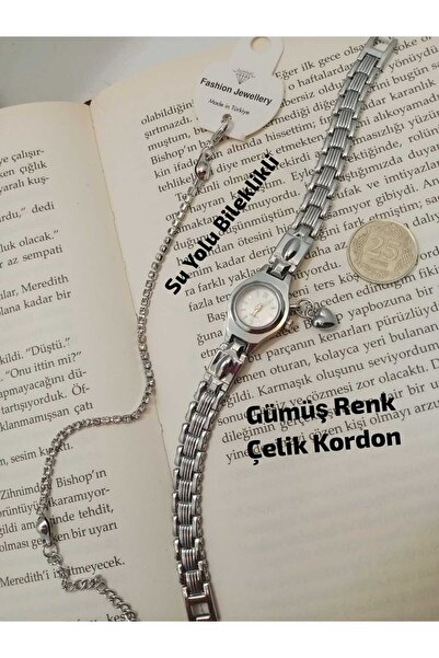 Brality Vintage Trend Design - Silver Color Woven Cord - Silver Color Case - ...