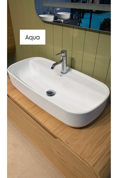 Turkuaz Aqua Tezgahüstü Lavabo 80x40 cm