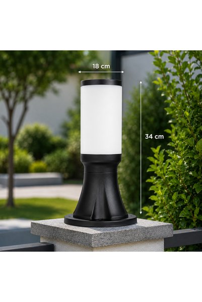 SeKaTech Bahçe Set Üstü Armatür Kule Kale Siyah Ip54