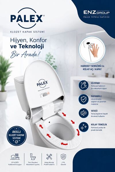 Palex Hijyenik Poşetli Klozet Kapağı Sensörlü Otomatik