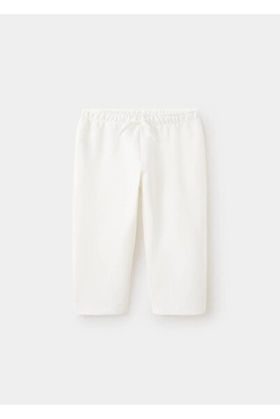 MANGO Baby Düz kesim pamuklu pantolon