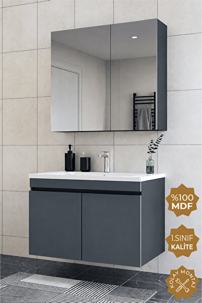 TETA HOME Tokyo 65 cm MDF Banyo Dolabı Seti