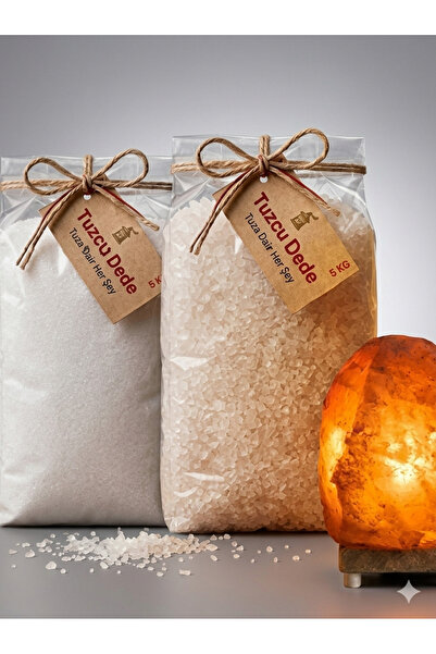 tuzcu dede Çankırı Kaya Tuzu Seti - 5 kg İnce Öğütülmüş + 5 kg İri Salamura +...