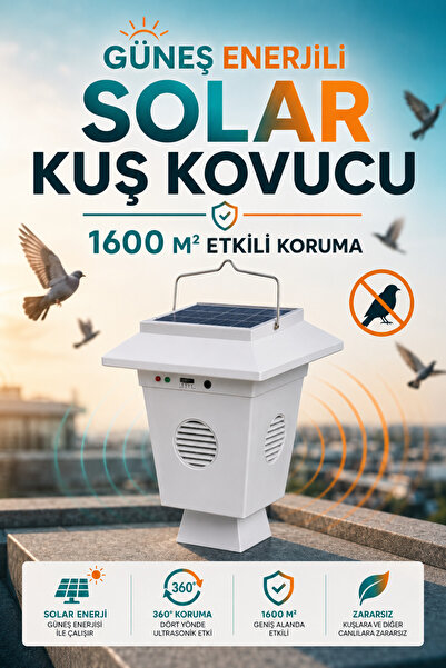 Tokyo Güneş Enerjili Solar Kuş Kaçırıcı 1600 m2 Etkili