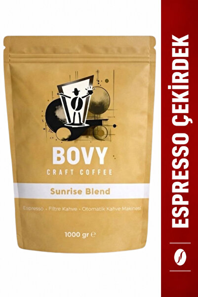 Bovy Craft Coffee Sunrise Blend Espresso Çekirdek Kahve 1 kg (1000 gr) - Sert...