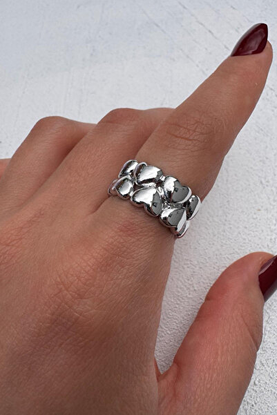 Leo'Stone Polished Series Heart Detailed Adjustable Women's Ring