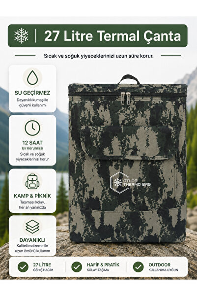 Wallery Bags حقيبة ظهر حرارية عازلة للحرارة بسعة 27 لترًا عازلة للحرارة لحقائ...