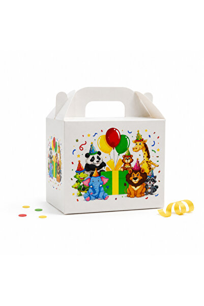 repro design Safari Temalı Karton Kutu 3’lü Set | 10x14 cm | Hediye, Parti ve...