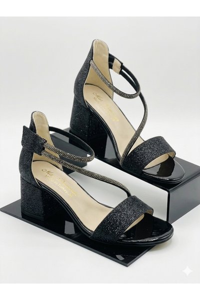 pediashoes KIZ ÇOCUK SİYAH RENK TAŞLI RAHAT TOPUKLU ANNE-KIZ KOMBİN ŞIK ABİYE AYAKKABI
