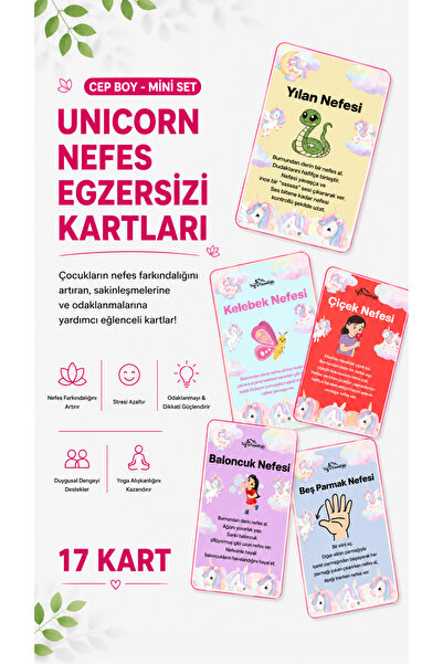 Yogatoon Kids World Nefes Egzersizi Kartları - Cep Boy – Çocuklar İçin Unicor...