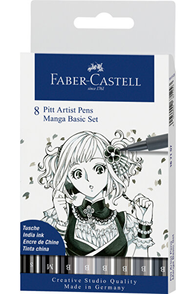 Faber Castell PITT ARTIST PEN MANGA SET 8 PCS BASIC FABER-CASTELL