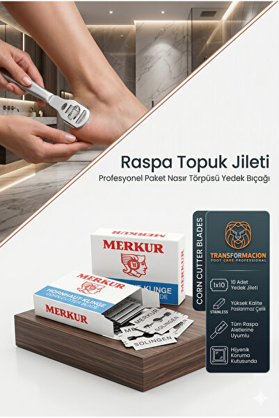 KaktüsKedi 10'lu Paket Raspa Jileti Topuk Törpüsü Nasır Rendesi Yedek Bıçağı ...