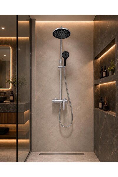 Radinavico Shower column, faucet, brass, chrome